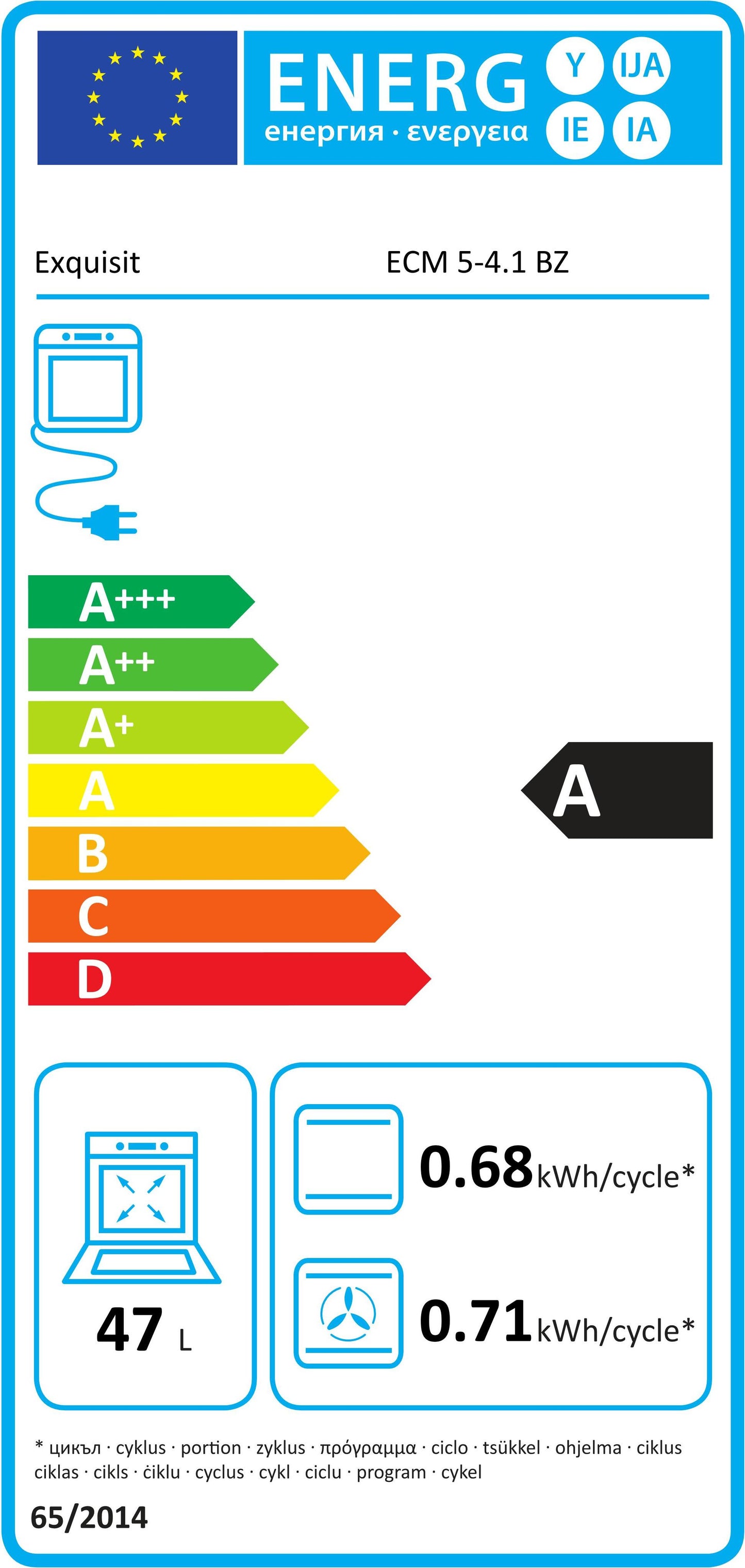 Standherd mit Ceranfeld GGV EXQUISIT ECM 5-4.1 Elektrostandherd Backofen