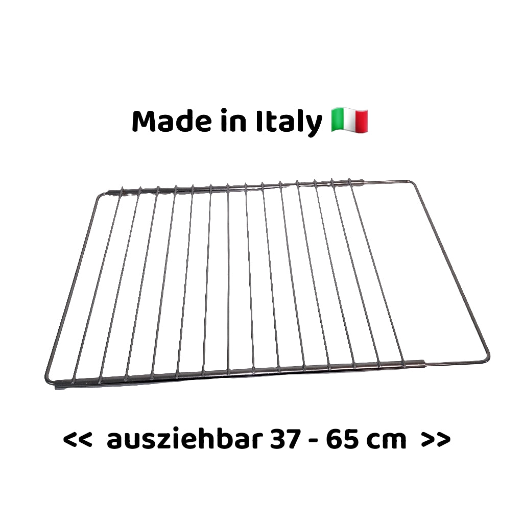 Universal Grillrost 32 cm x 37 - 65 cm AUSZIEHBAR Backofenrost verstellbar Grillgitter Made in Italy 🇮🇹