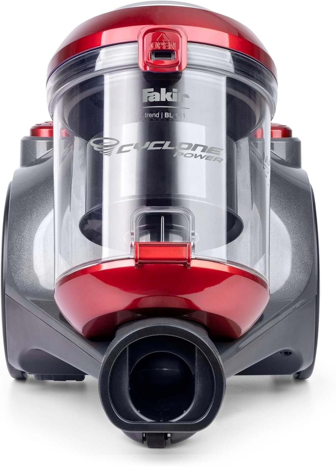 Fakir Bodenstaubsauger beutellos Anthrazit/rot BL 141