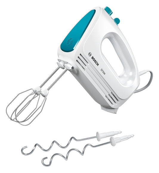Bosch CleverMixx FUN Handmixer MFQ2210D – 375W Handrührgerät mit Edelstahl-Zubehör