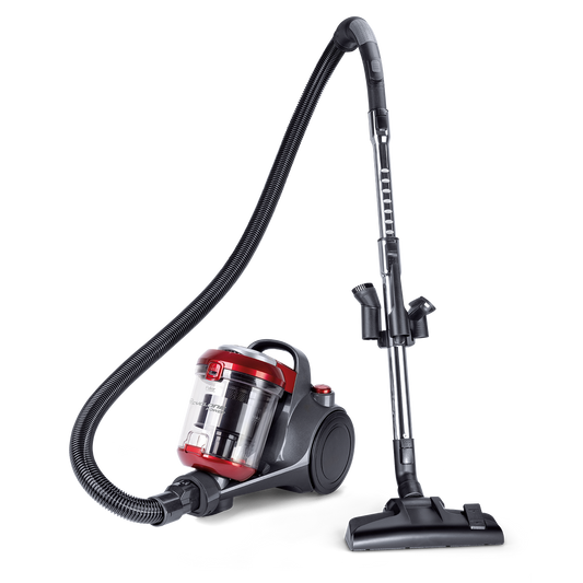 Fakir Bodenstaubsauger beutellos Anthrazit/rot BL 141