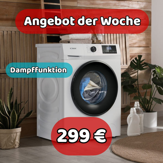 Bomann 7 kg Waschmaschine mit Dampffunktion 1400 U/min Weiß WA 7175
