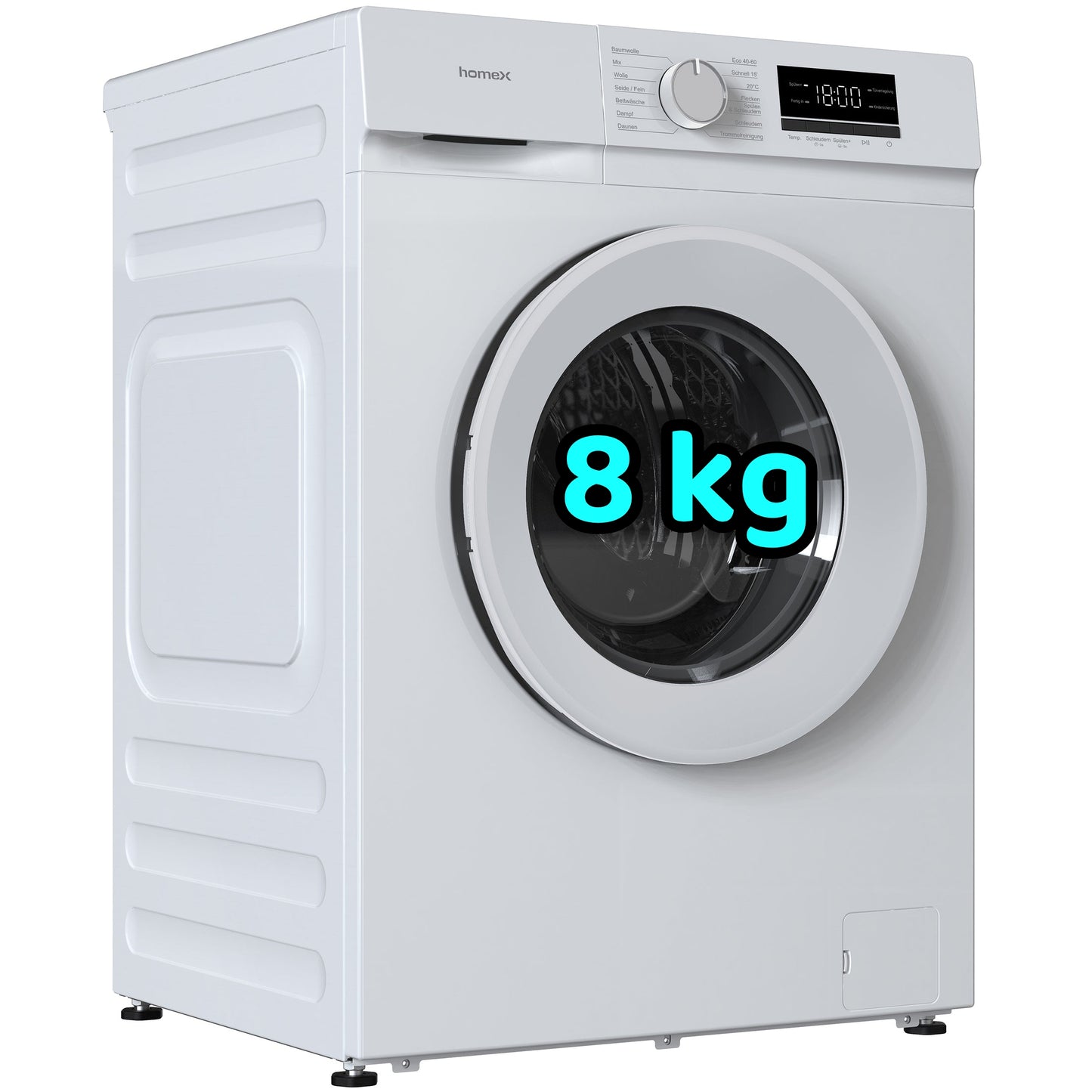 HOMEX 8 kg Waschmaschine Energieeffizienzklasse A  1200 U/Min. WF812K1A-W